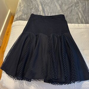 Katharine Kidd Navy A-Line Mesh Skirt